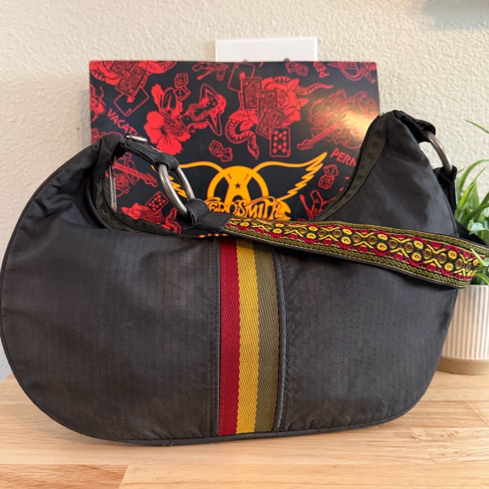 LAMB x LeSportSac by Gwen Stefani 1st Edition Black Rasta Hella Hobo Bag.